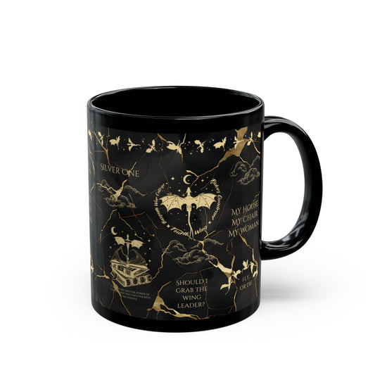 Fourth Wing Black & Gold Mug