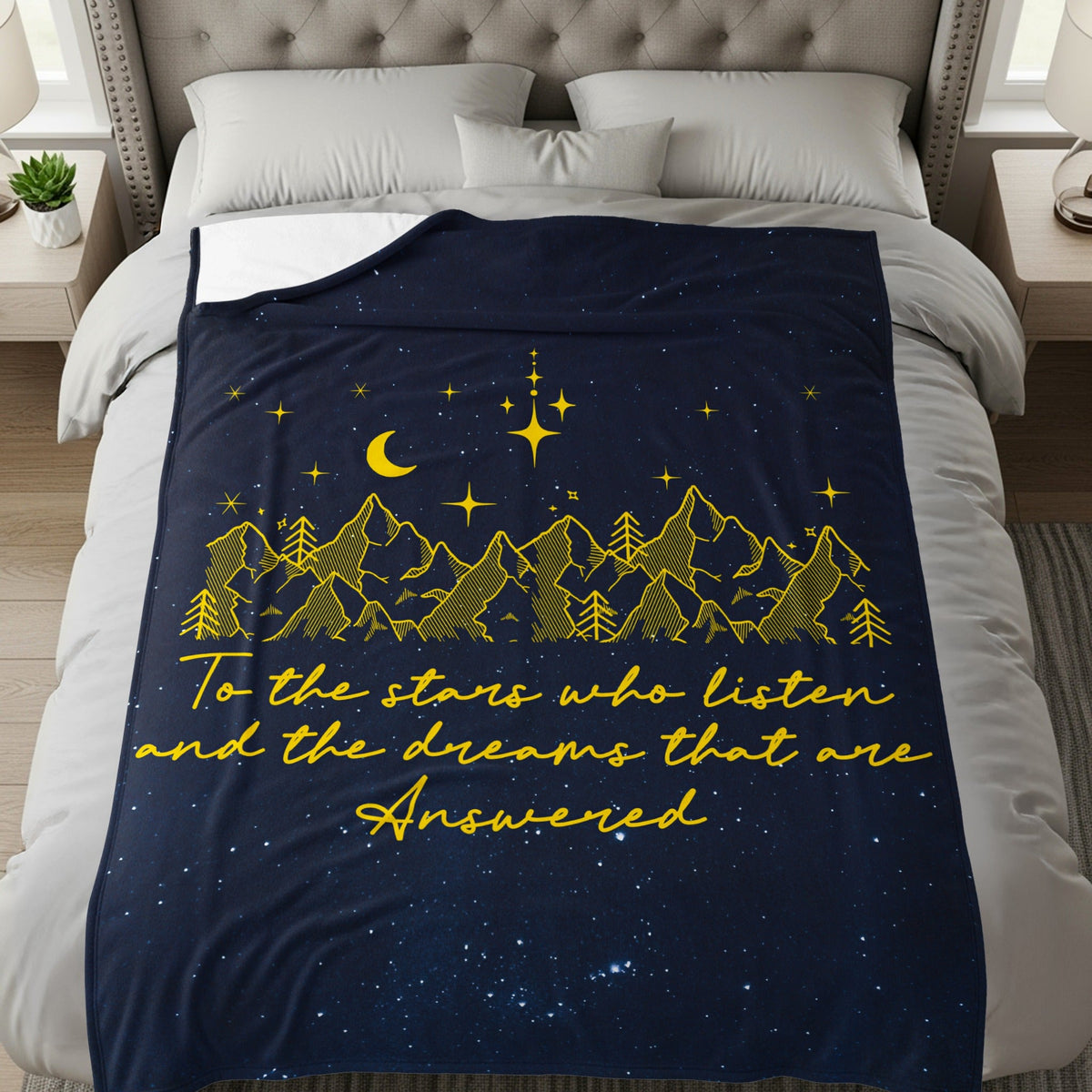 To The Stars Who Listen Velveteen Plush Blanket