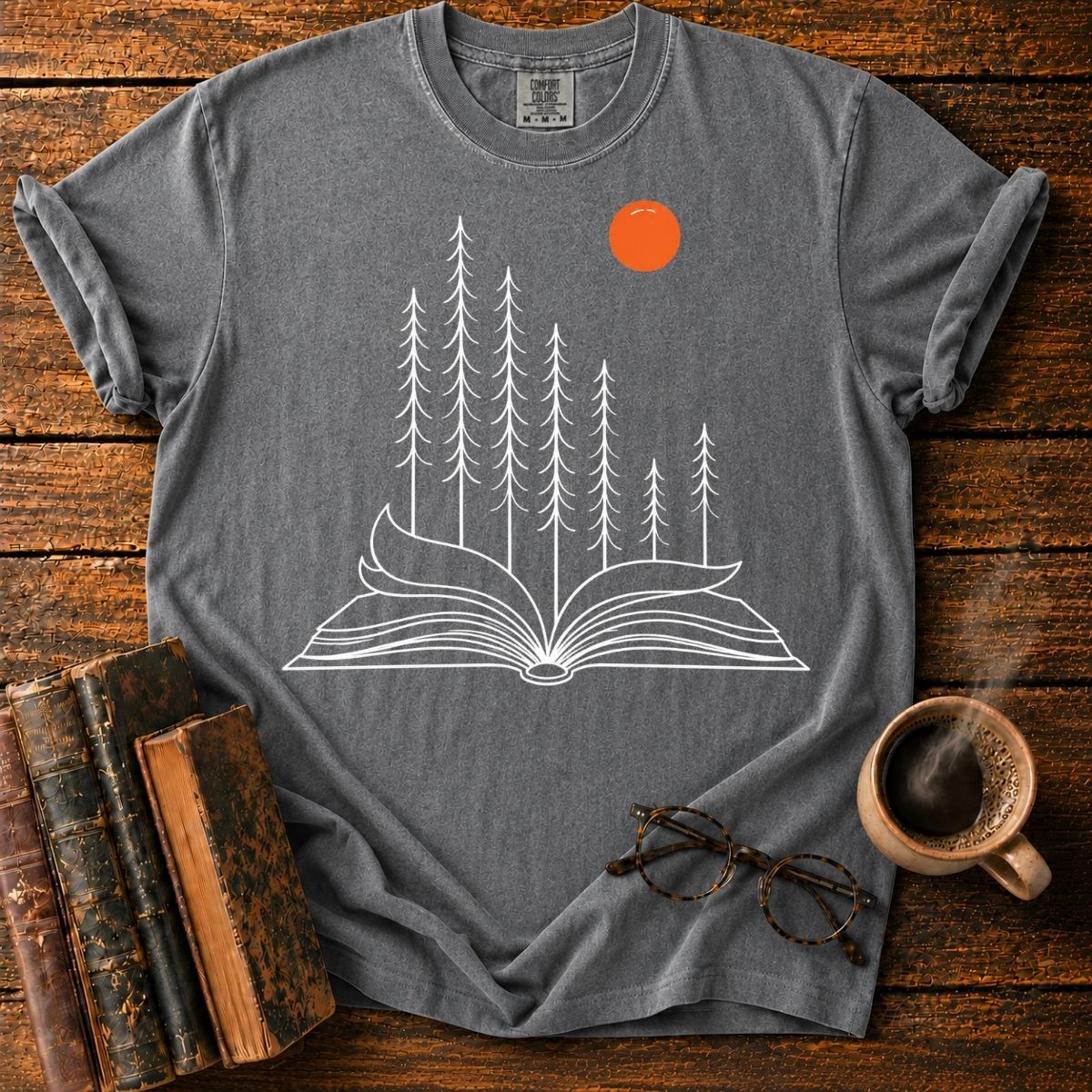 Forest of Pages at Sunset T-Shirt