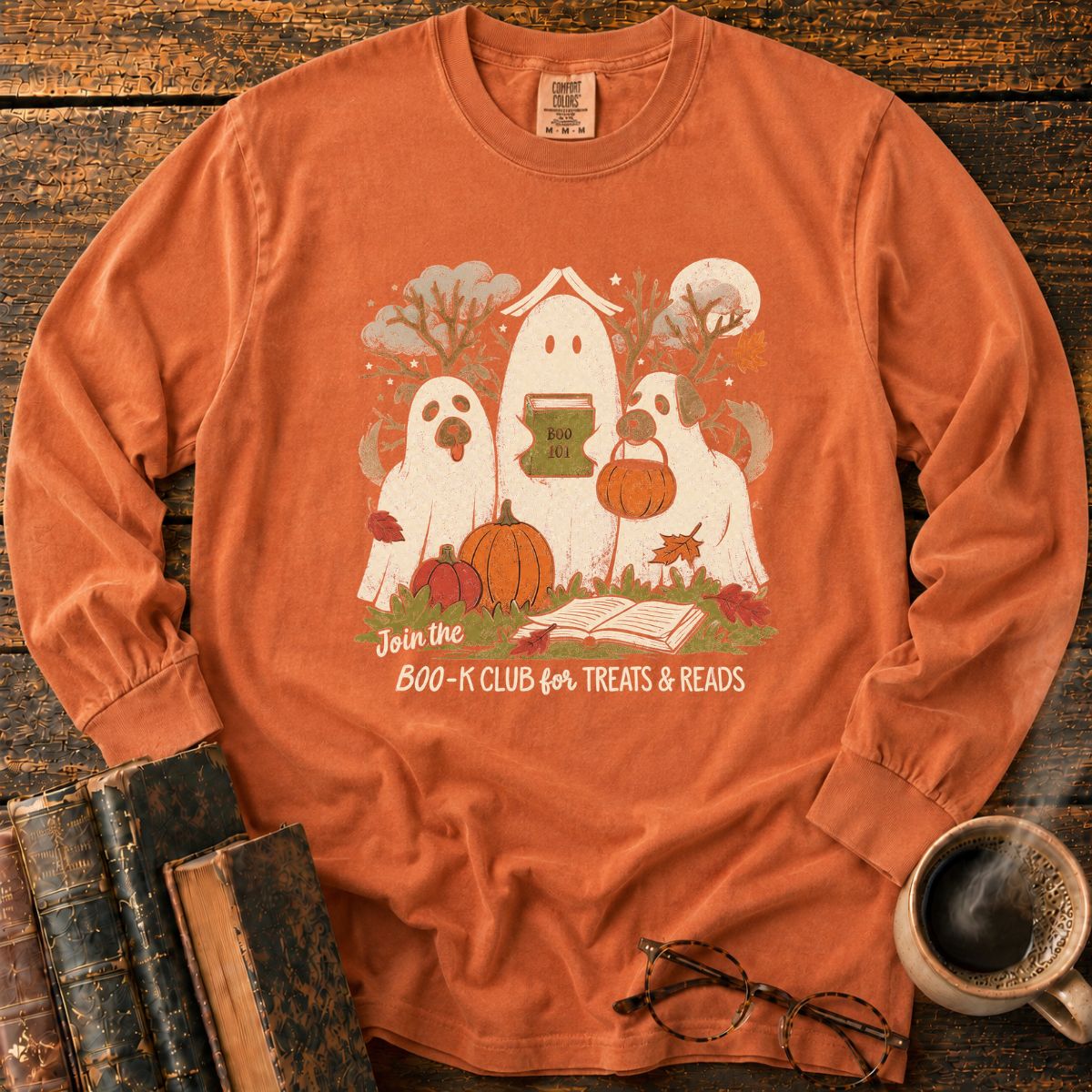 Boo-k Club Halloween LS T-Shirt