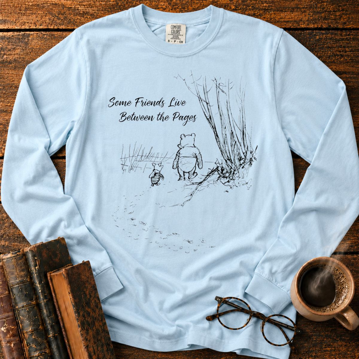 Some Friends Live Between The Pages LS T-Shirt