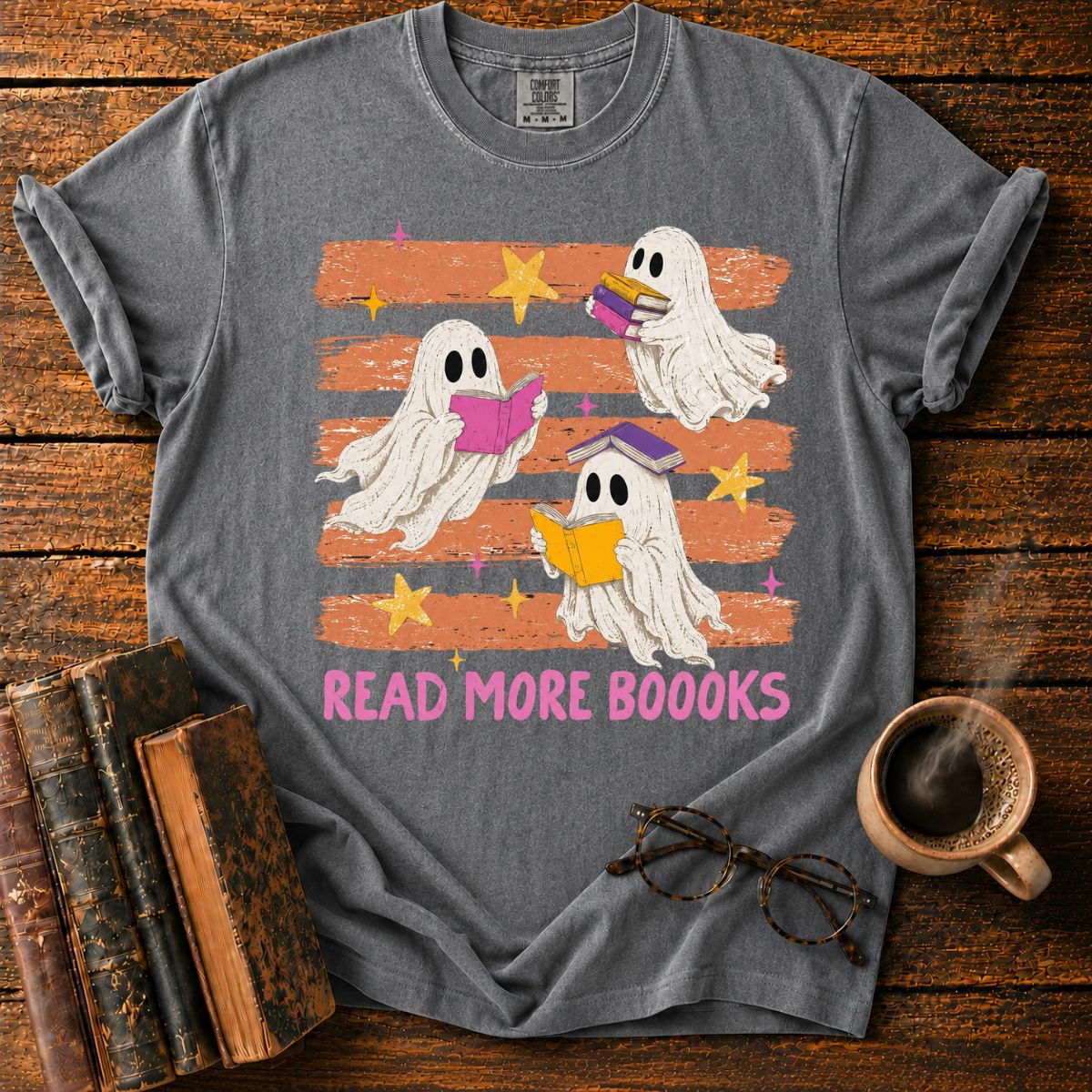 Ghosts Reading More Books T-Shirt