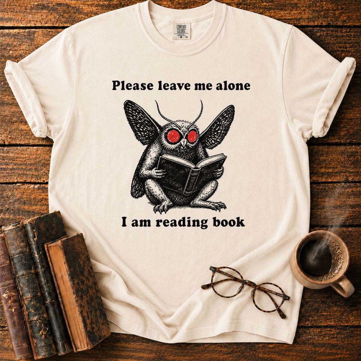 Moth Reader_ Please Leave Me Alone T-Shirt