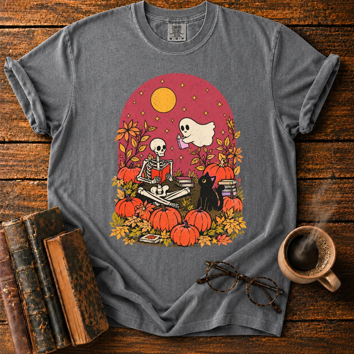 Fall Pumpkin Patch Skeleton T-Shirt