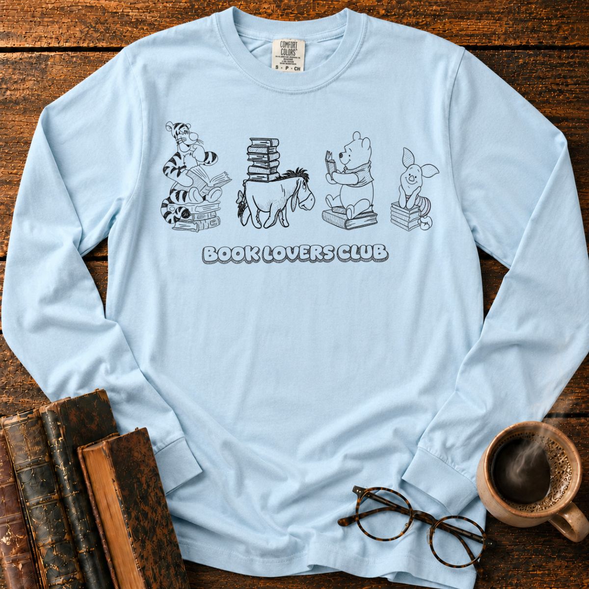 Book Lovers Club Friends Sketch LS T-Shirt