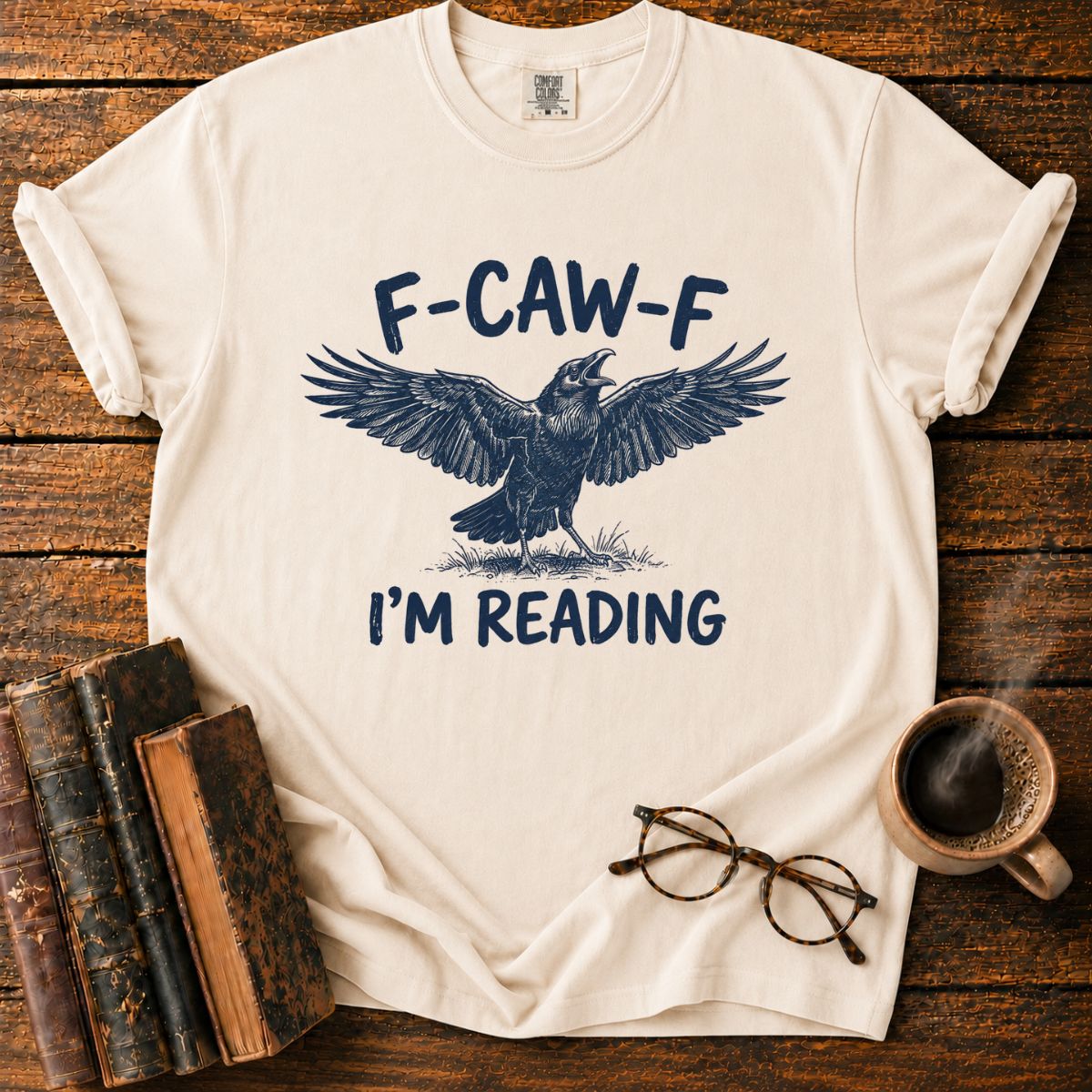 Funny Crow I'm Reading T-Shirt
