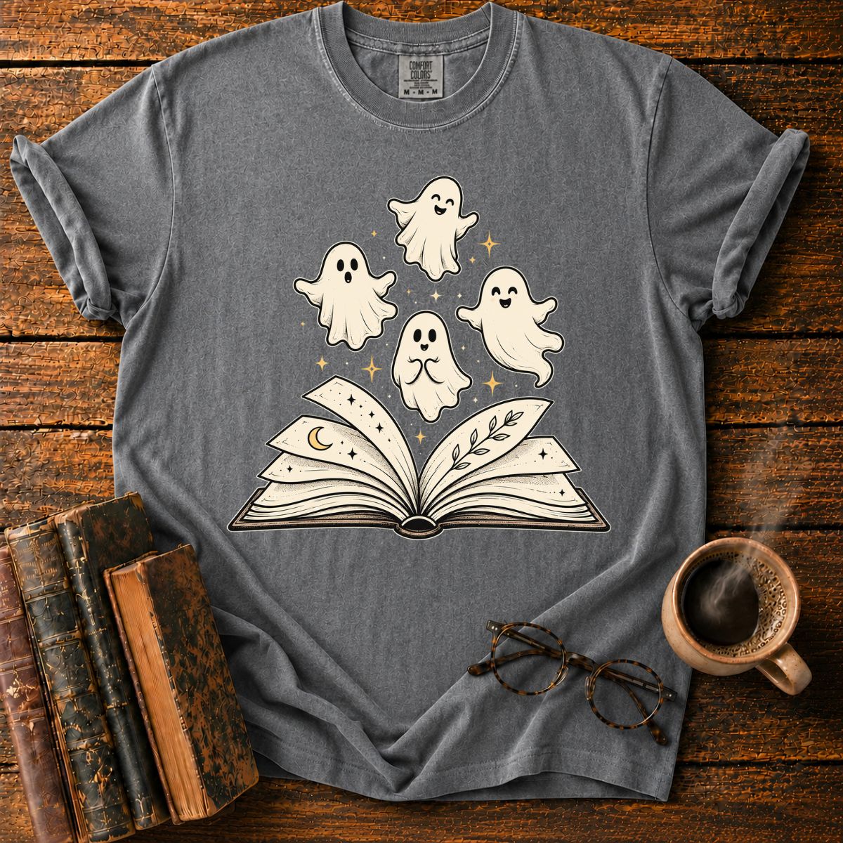Ghosts Rising from a Magical Book T-Shirt