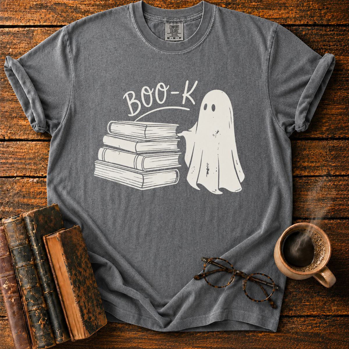 Vintage Boo-K Ghost and Books T-Shirt