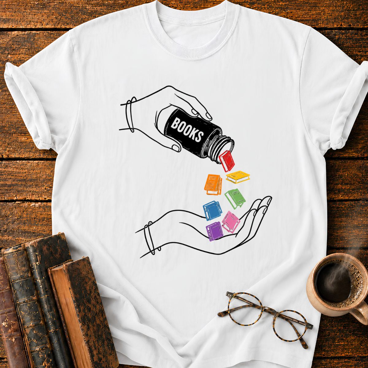 Pouring Books into Open Hands T-Shirt