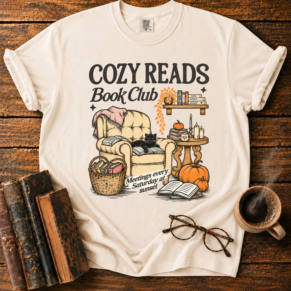 Cozy Reads Book Club Autumn T-Shirt