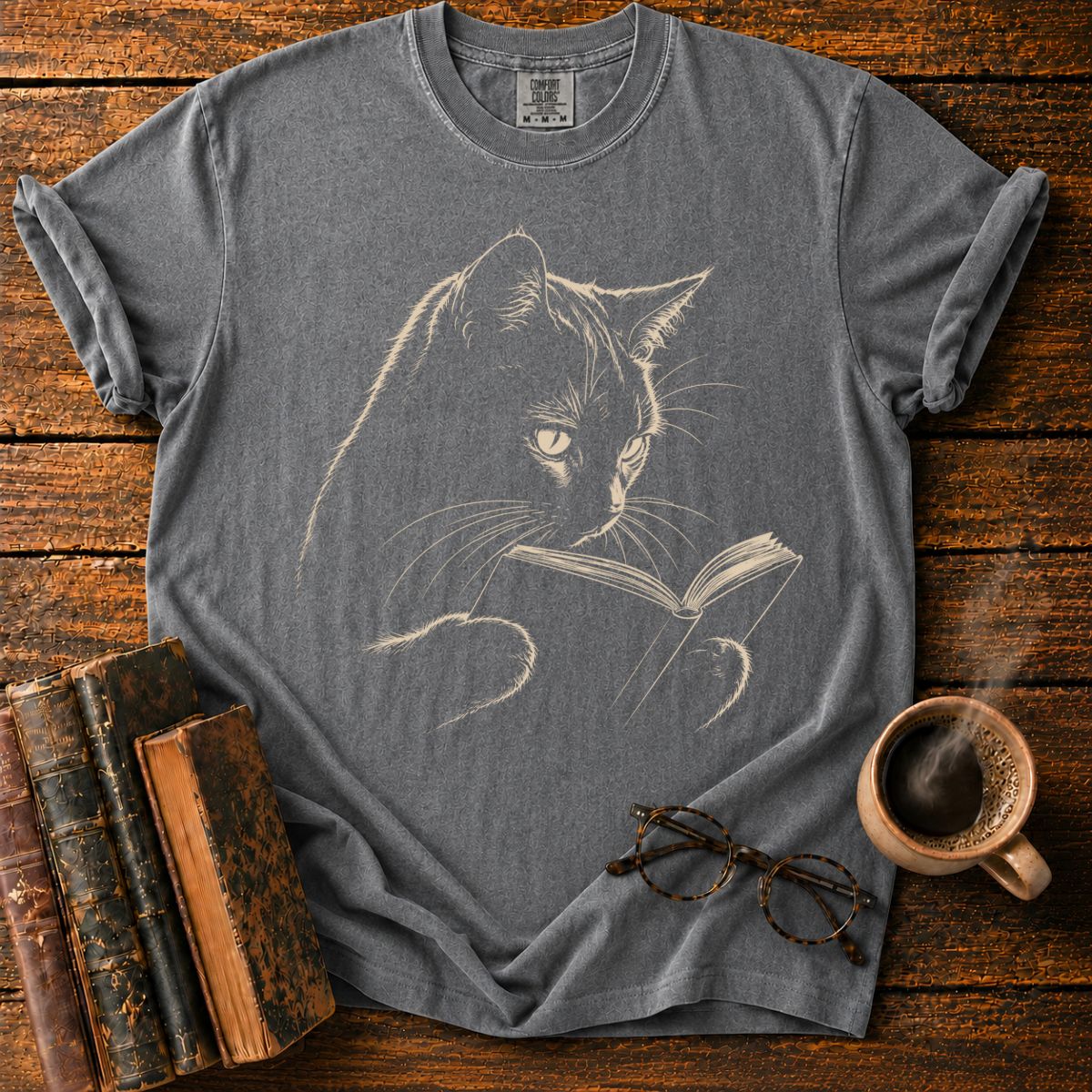 Bookish Cat T-Shirt