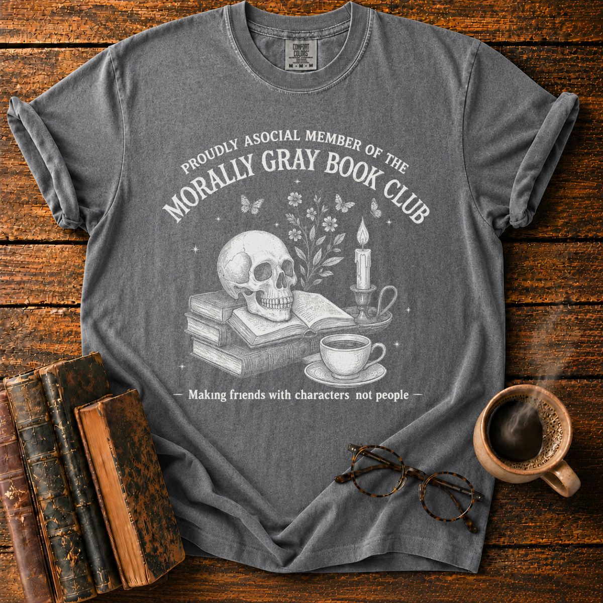 Morally Gray Book Club Crest T-Shirt