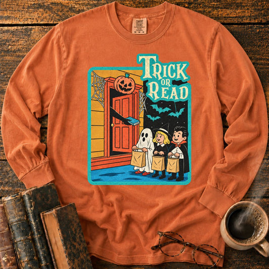 Retro Trick Or Read Halloween LS T-Shirt