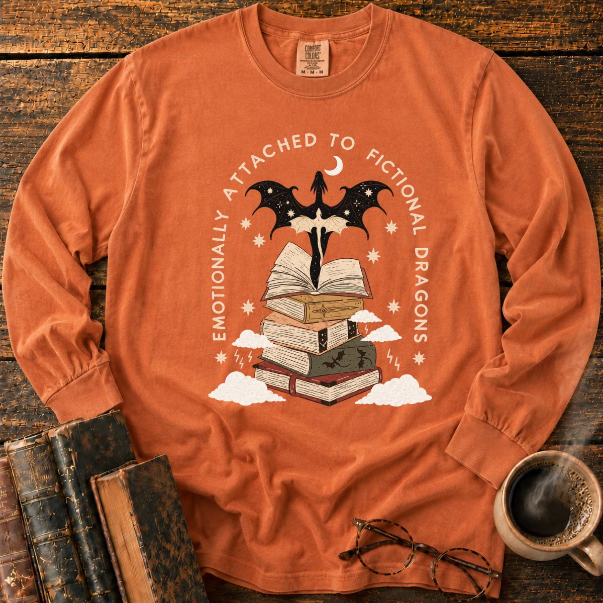 Fictional Dragons Bookish LS T-Shirt