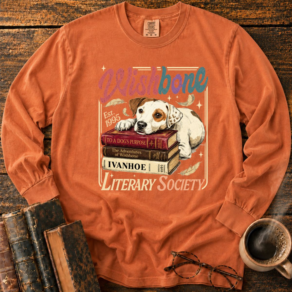 Bookish Dog Literary Society LS T-Shirt