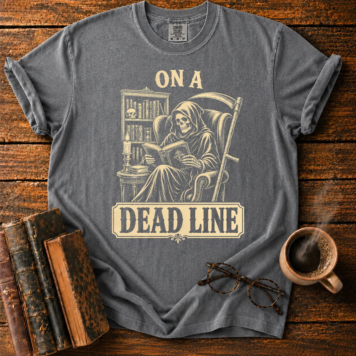 On A Dead Line Grim Reaper T-Shirt