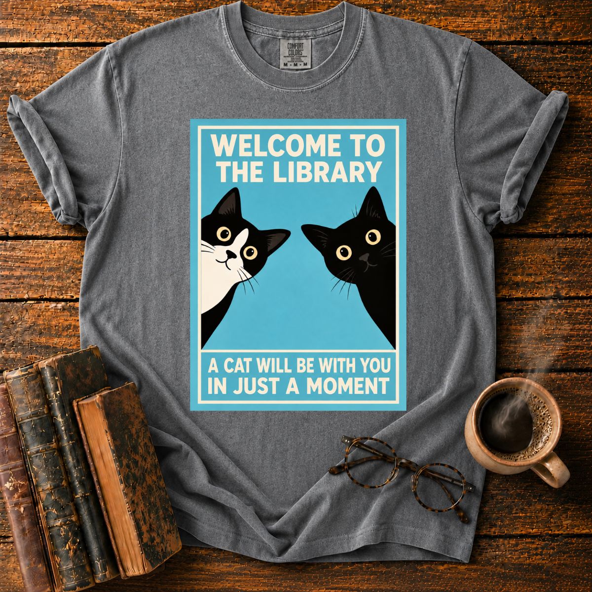 Welcome to the Cat Library T-Shirt
