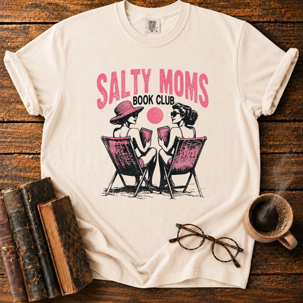 Salty Moms Beach Book Club T-Shirt