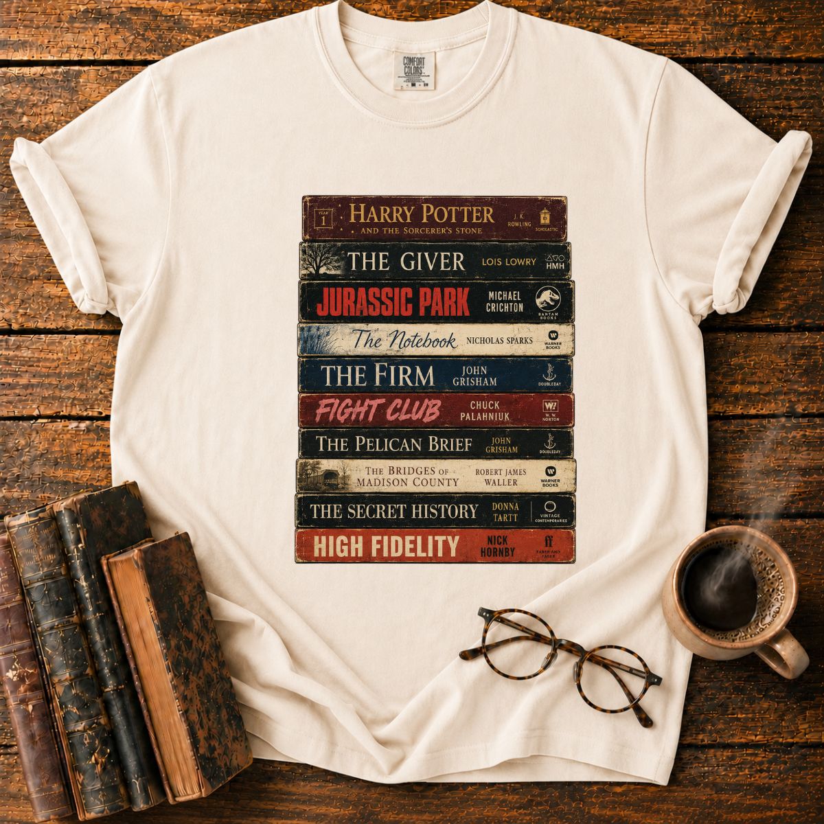 Vintage Stack of Classic Paperback Books T-Shirt