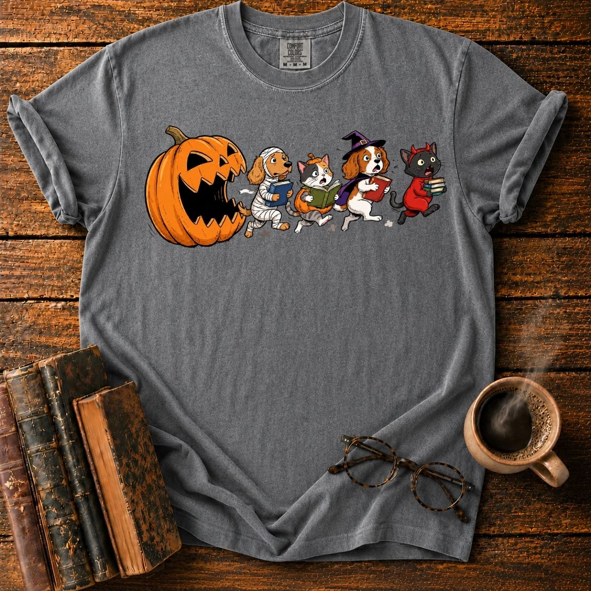 Halloween Bookish Pet Parade T-Shirt