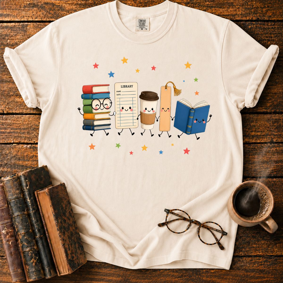 Kawaii Library Friends Parade T-Shirt
