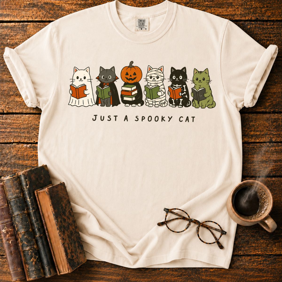 Just a Spooky Cat Book Club T-Shirt