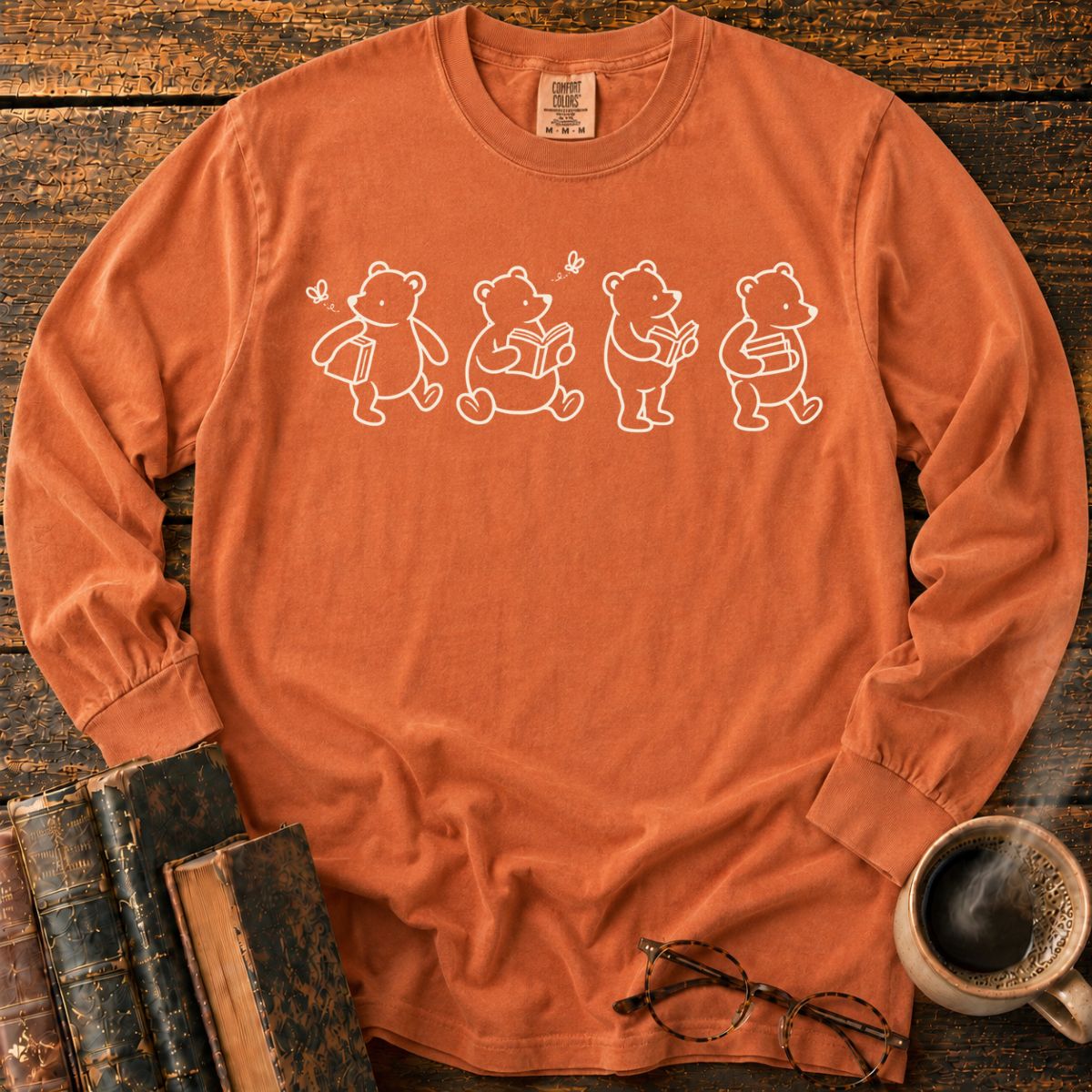 Bears 1928 Reading Books LS T-Shirt