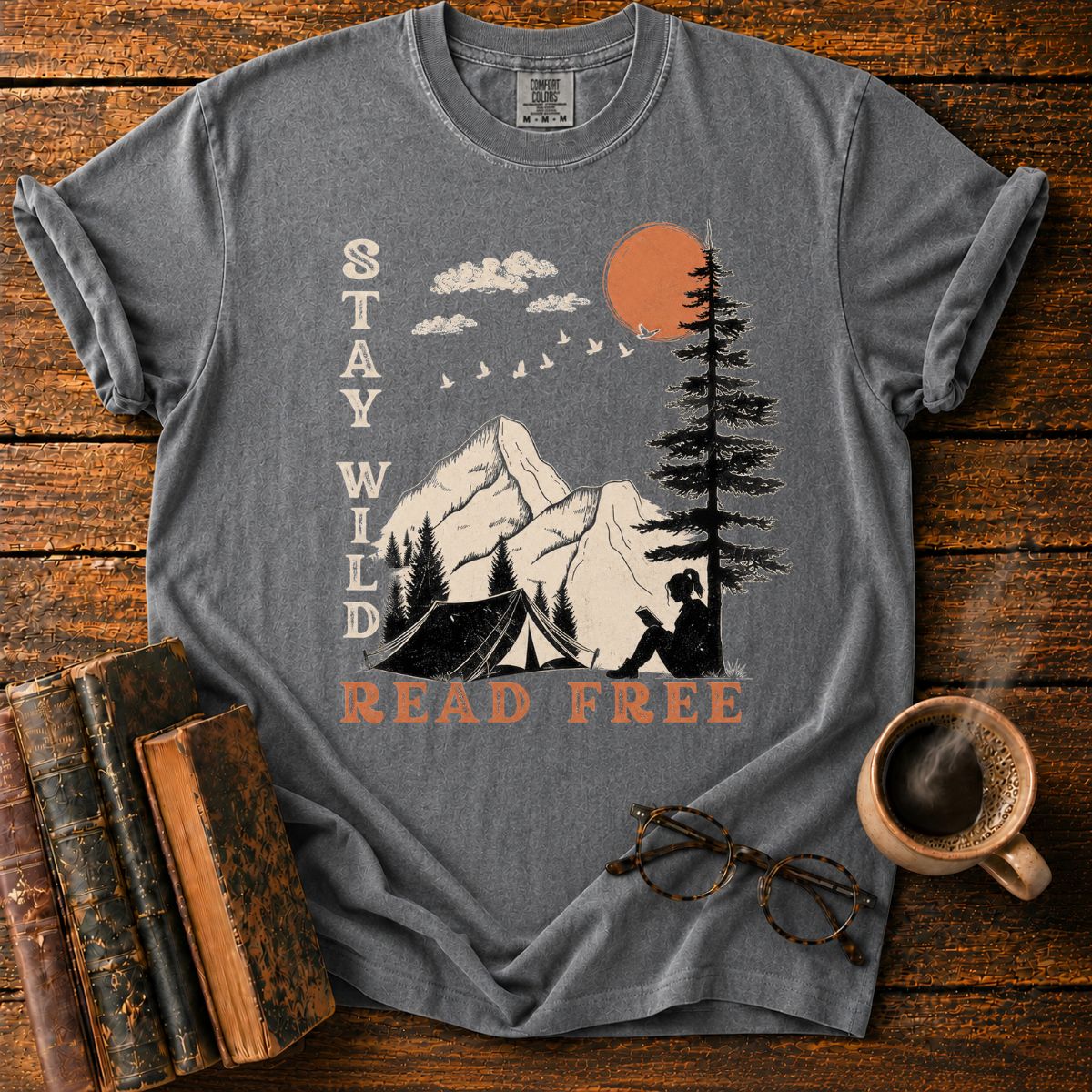 Stay Wild, Read Free Outdoors T-Shirt