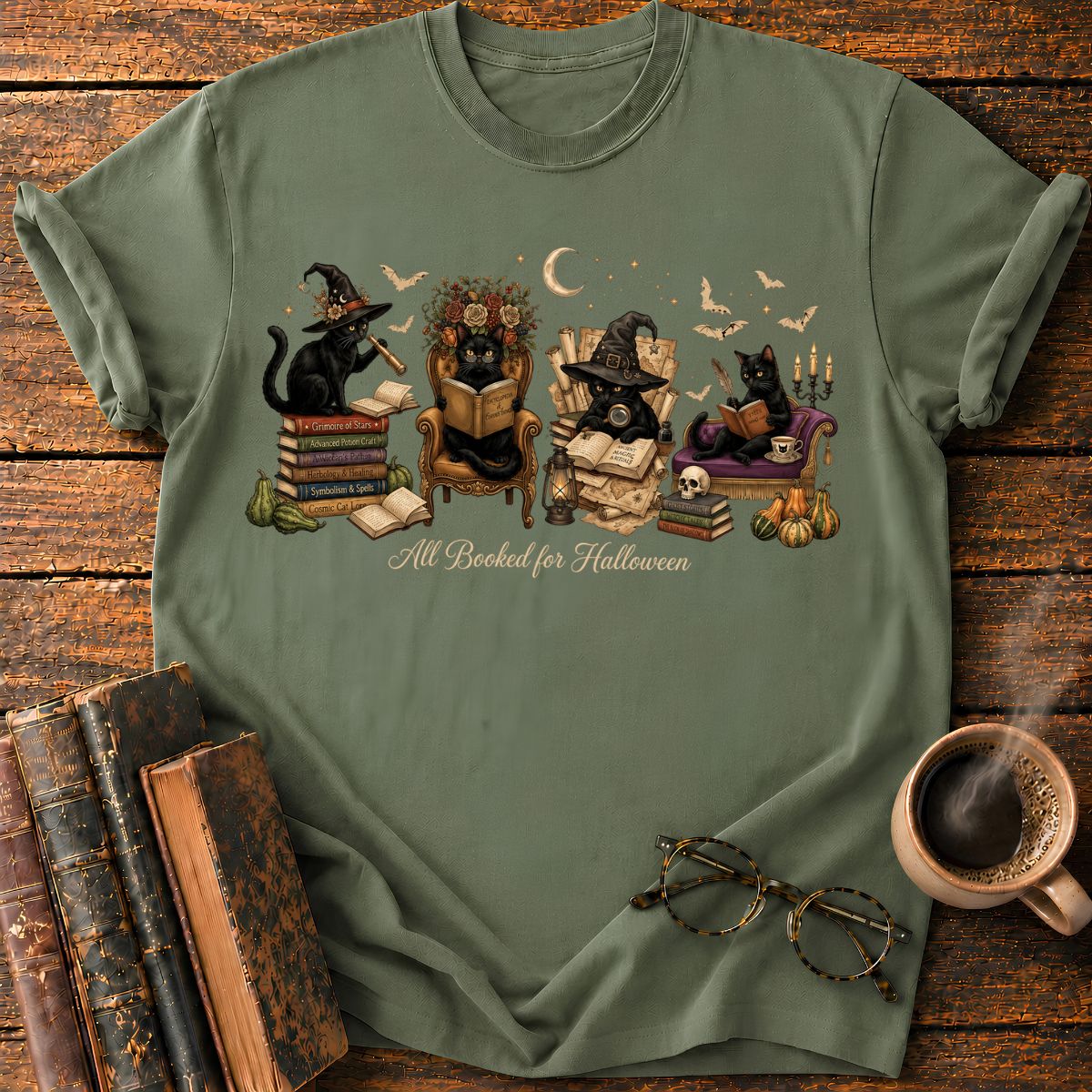 All Booked For Halloween T-Shirt