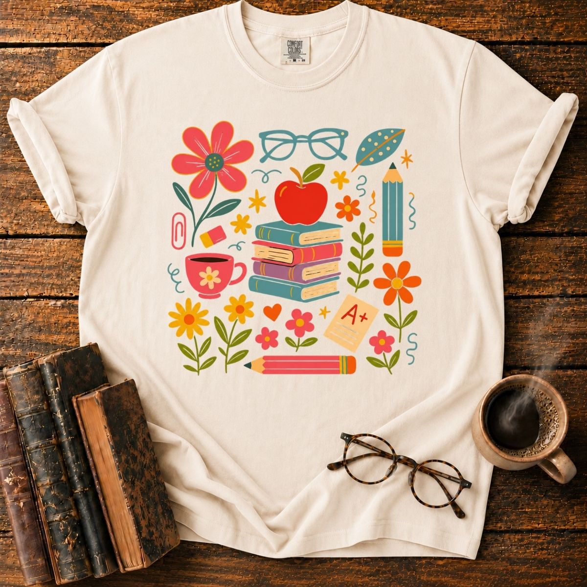 Colorful Cozy Classroom Collage T-Shirt