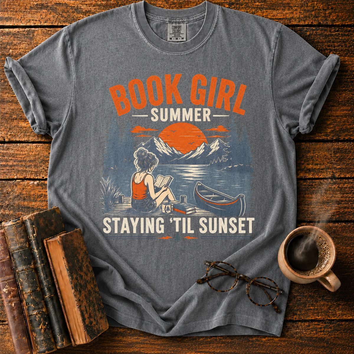 Book Girl Summer by the Lake T-Shirt