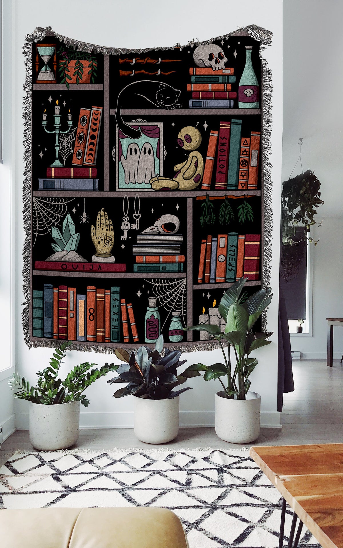 Spellbook Shelf Woven Blanket