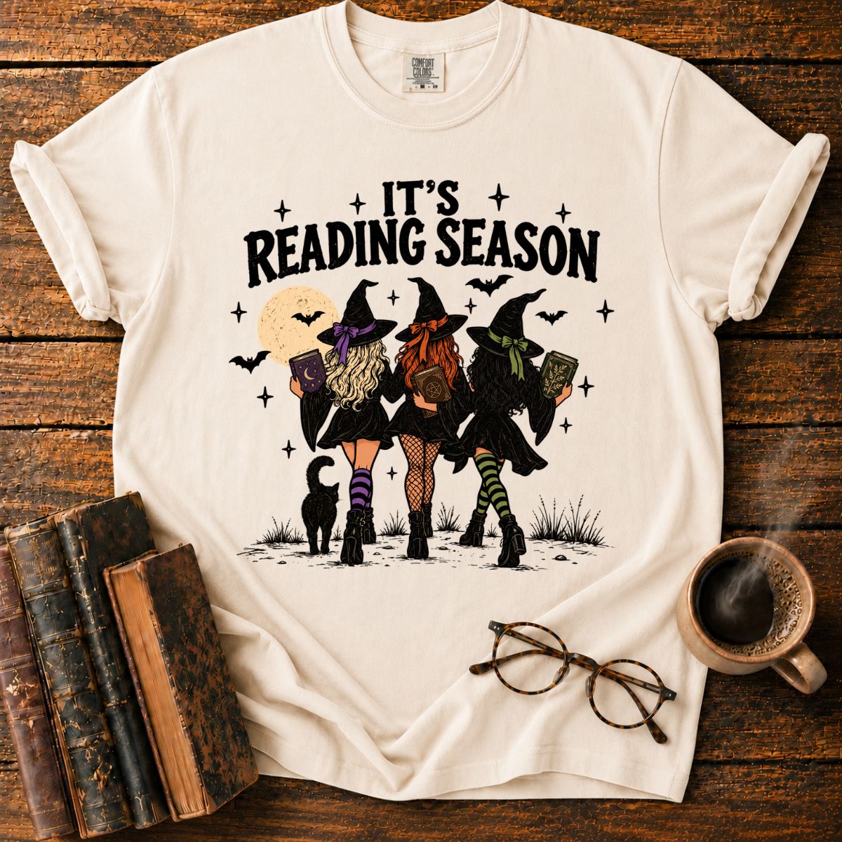 It's Reading Season Witches Halloween T-Shirt