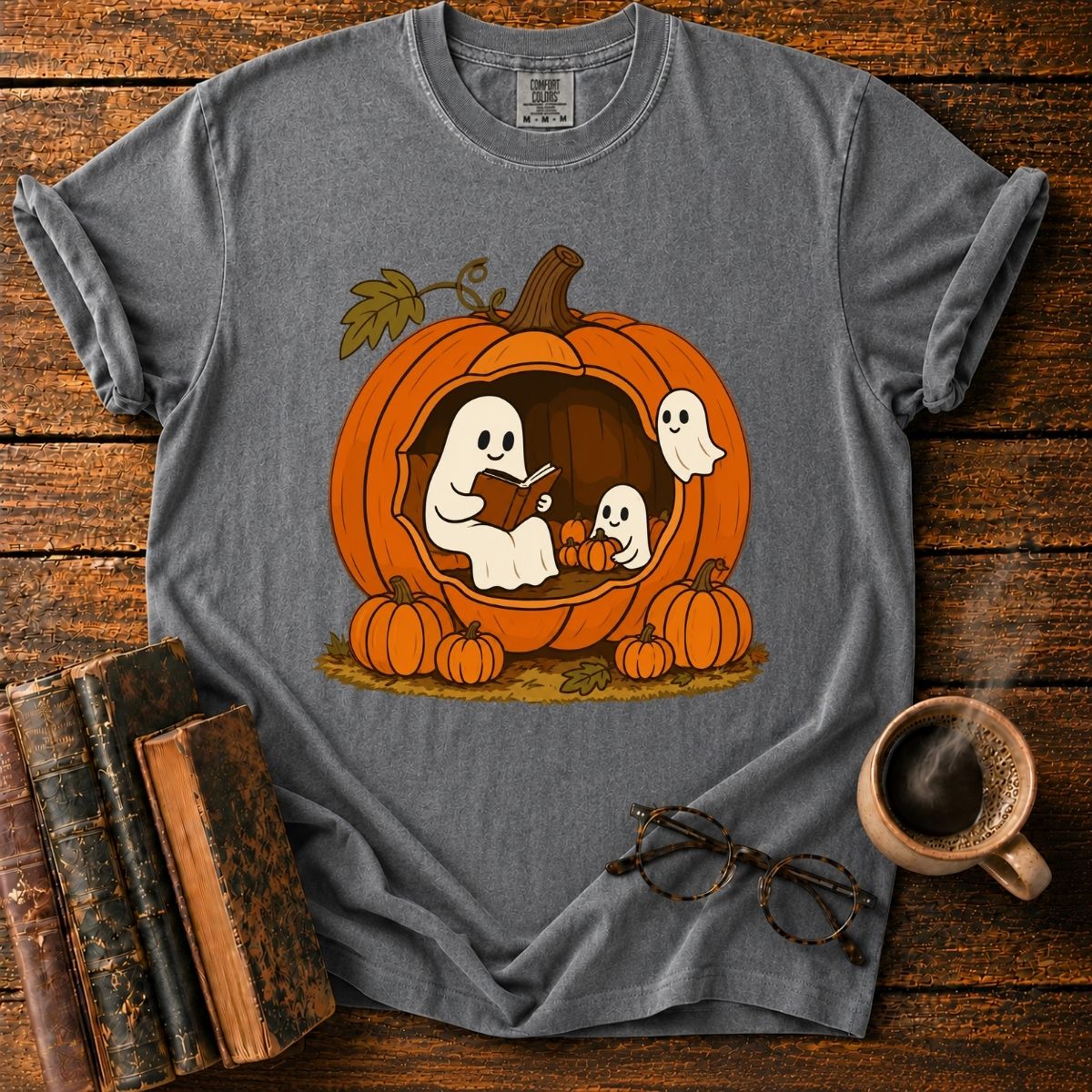 Cozy Ghosts in a Pumpkin House T-Shirt