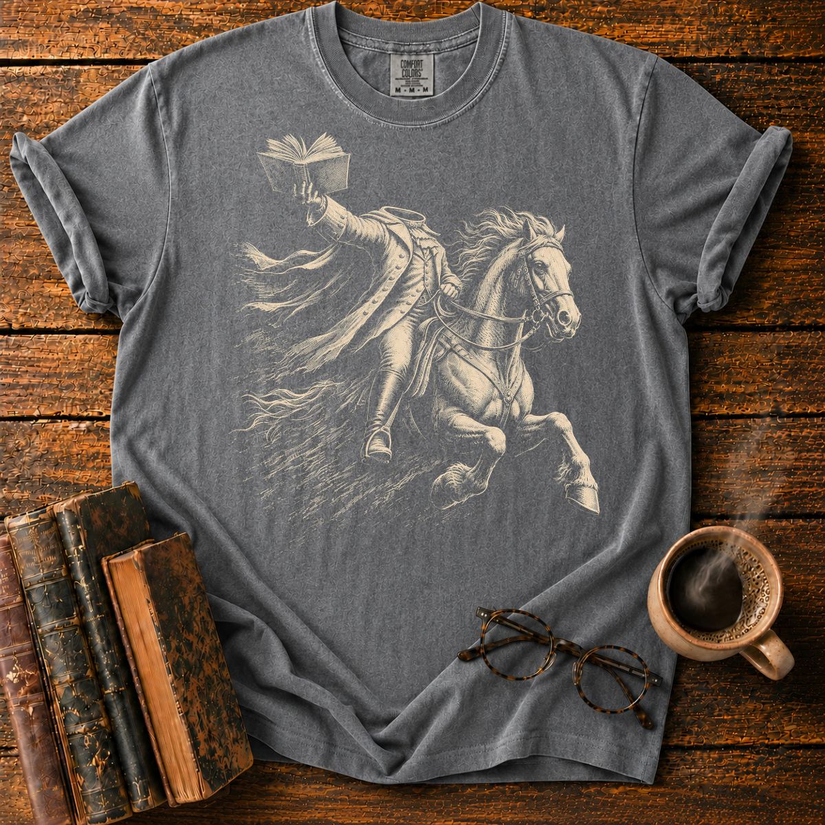 Headless Horseman Holding Book T-Shirt