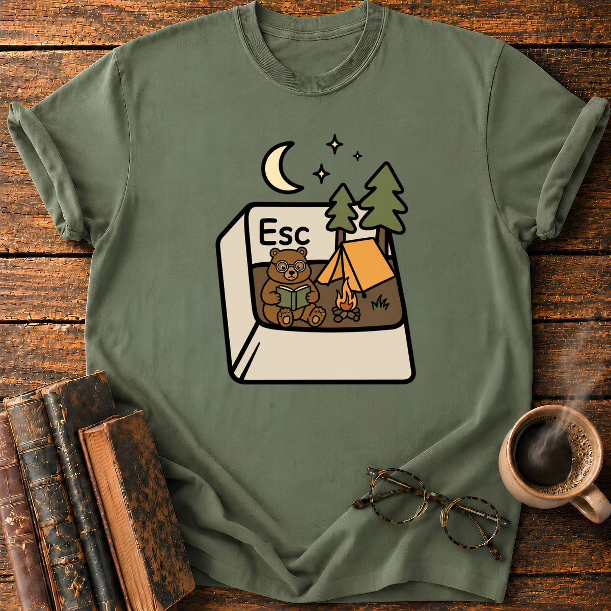 Cozy Escape Key Reading Diorama T-Shirt