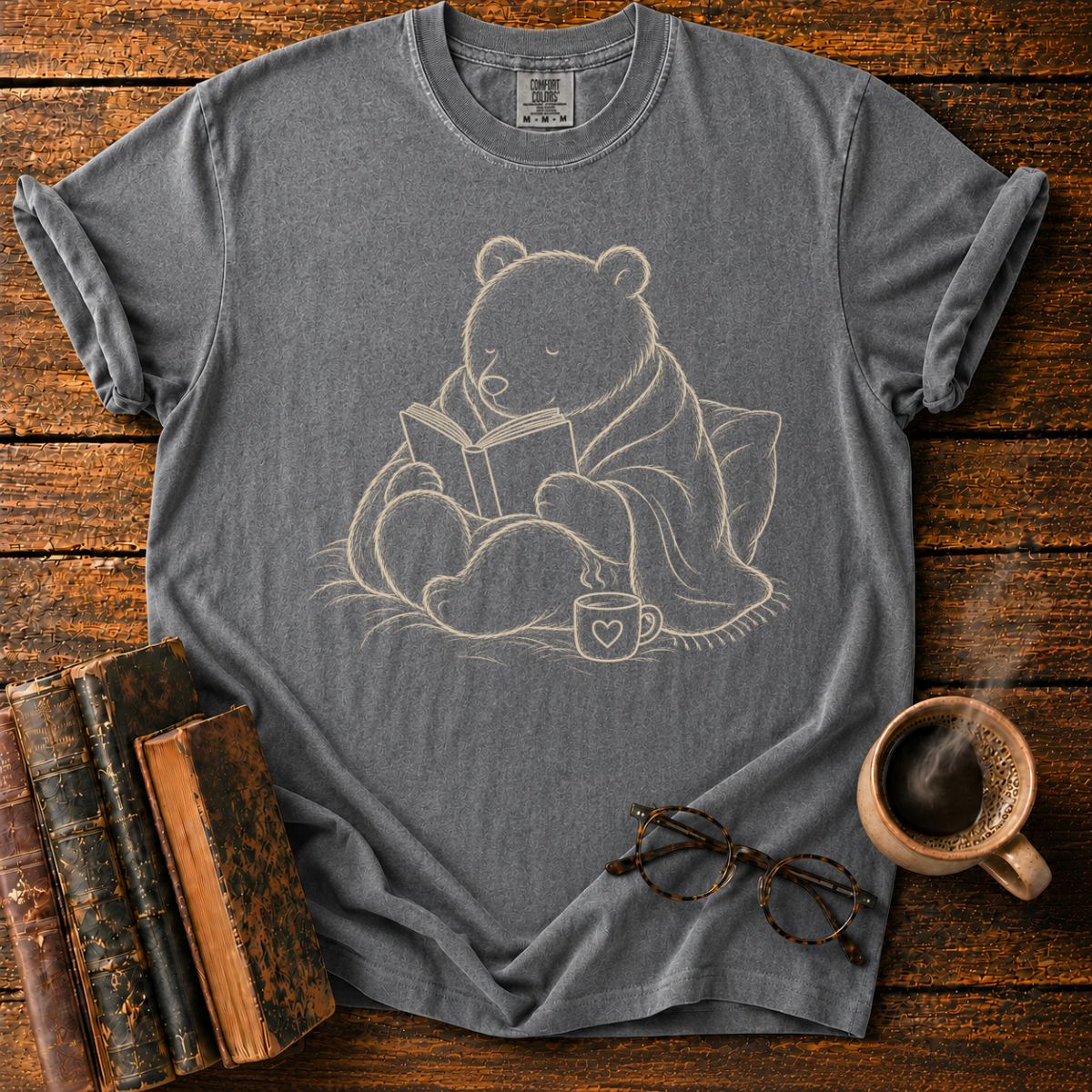 Bear’s Bedtime Reading Book T-Shirt