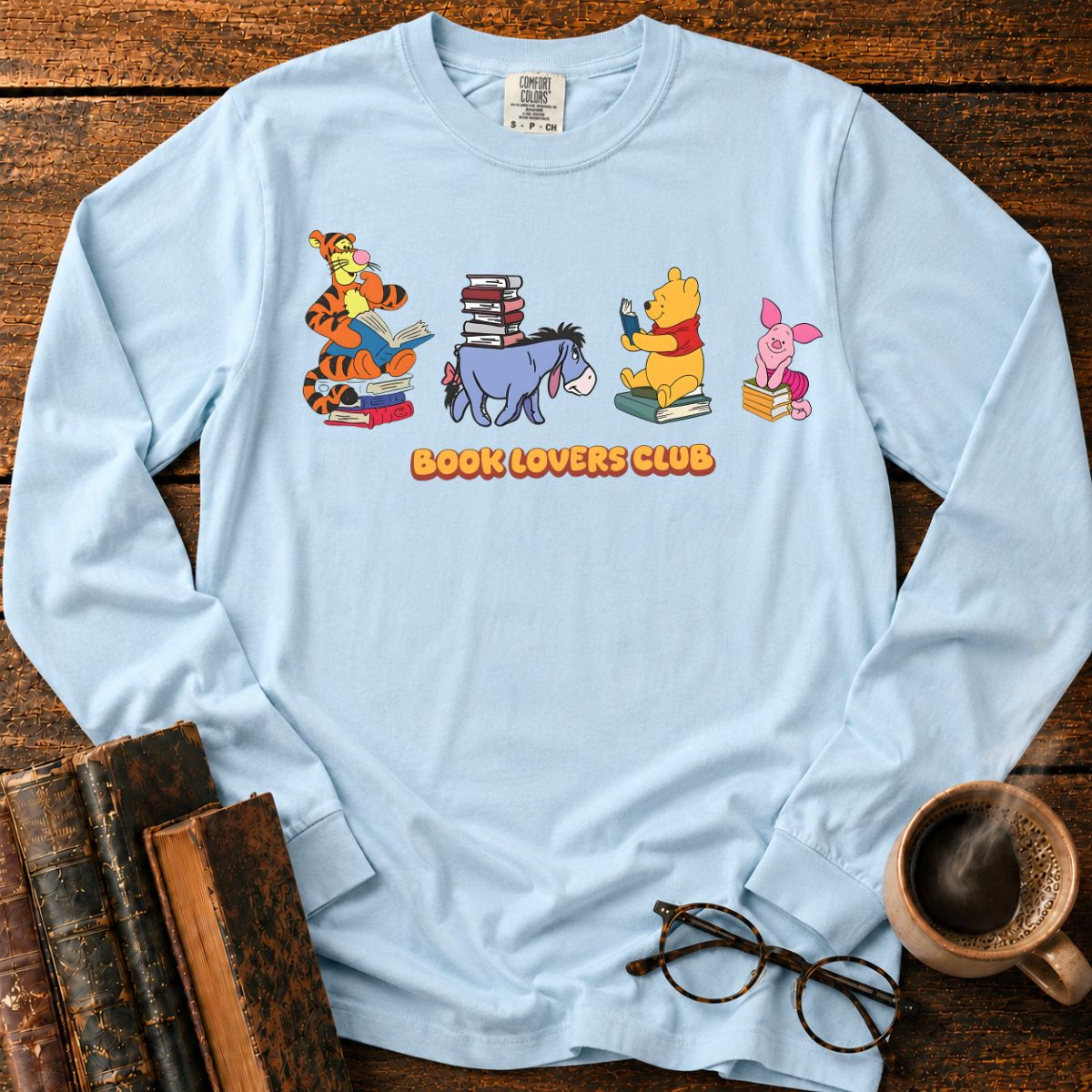 Book Lovers Club Reading Friends LS T-Shirt