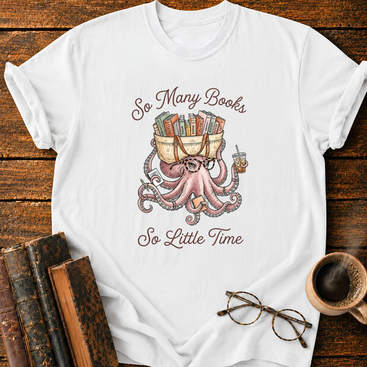 Octopus Many Books T-Shirt