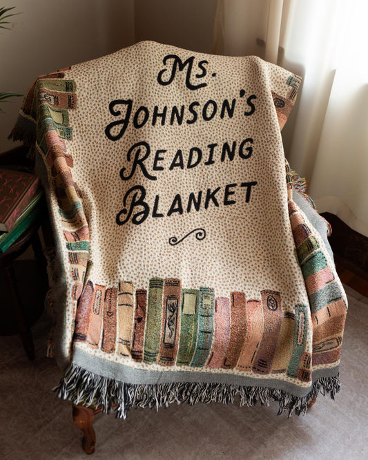 Mom's Reading Woven Throw Blanket