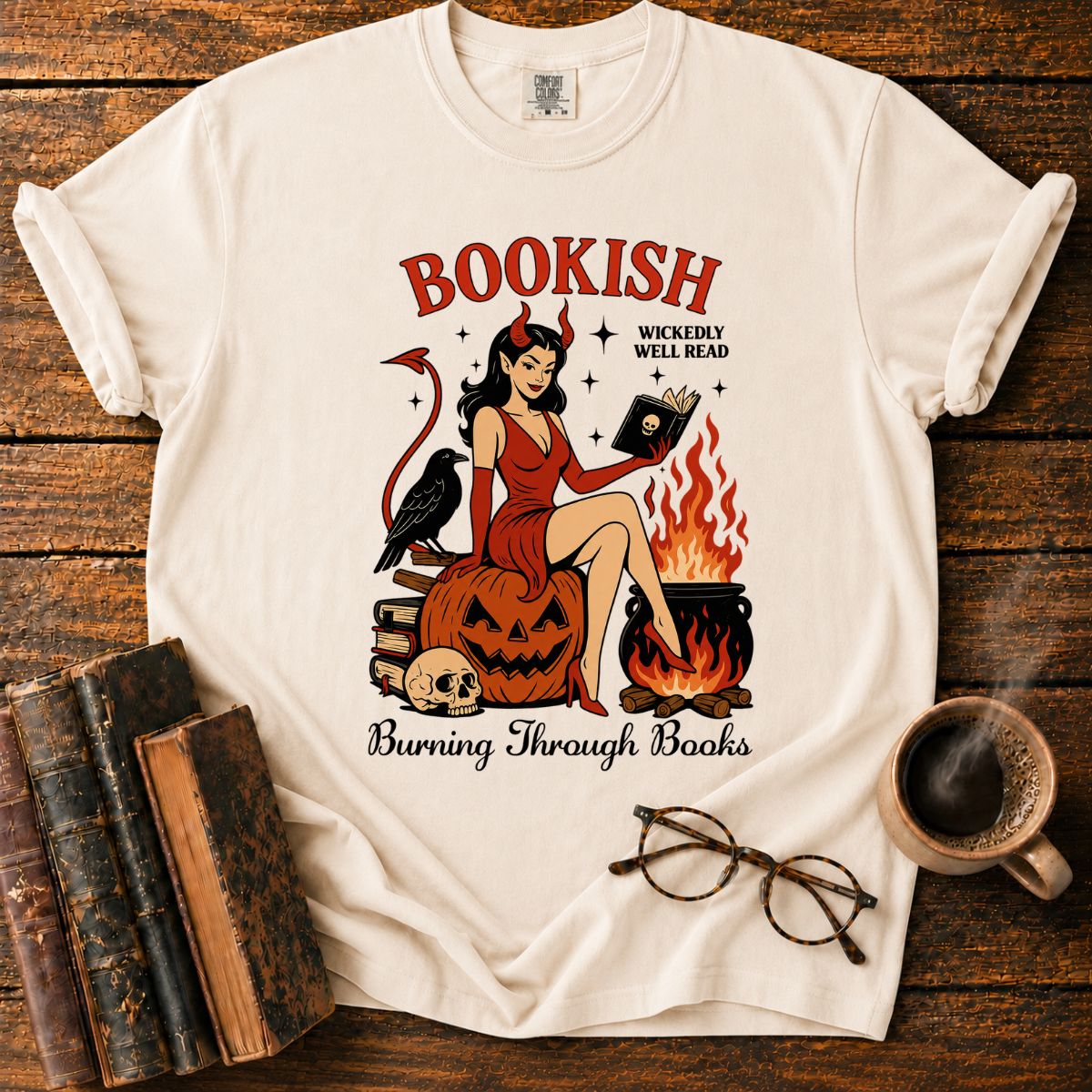 Bookish Burning Through Books T-Shirt