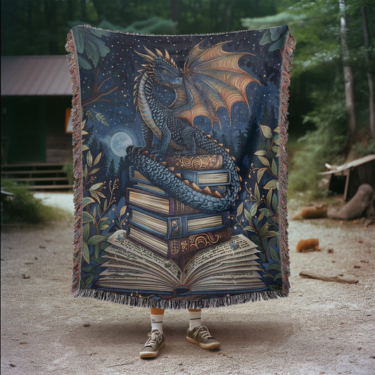Moonlit Dragon Book Blanket