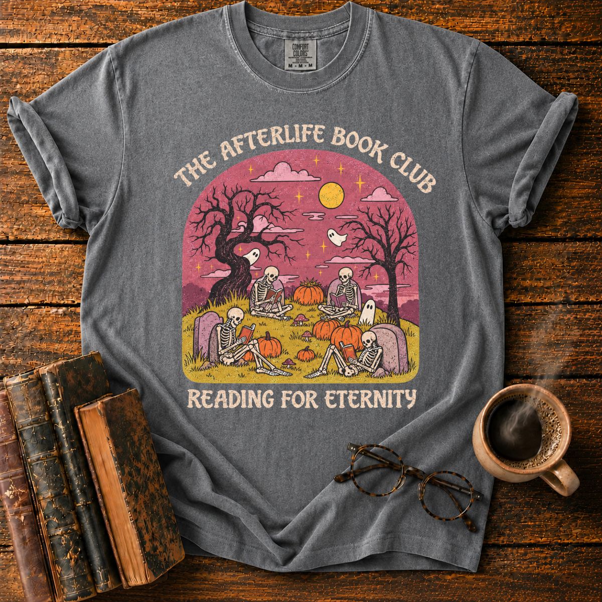 Afterlife Book Club Skeleton T-Shirt