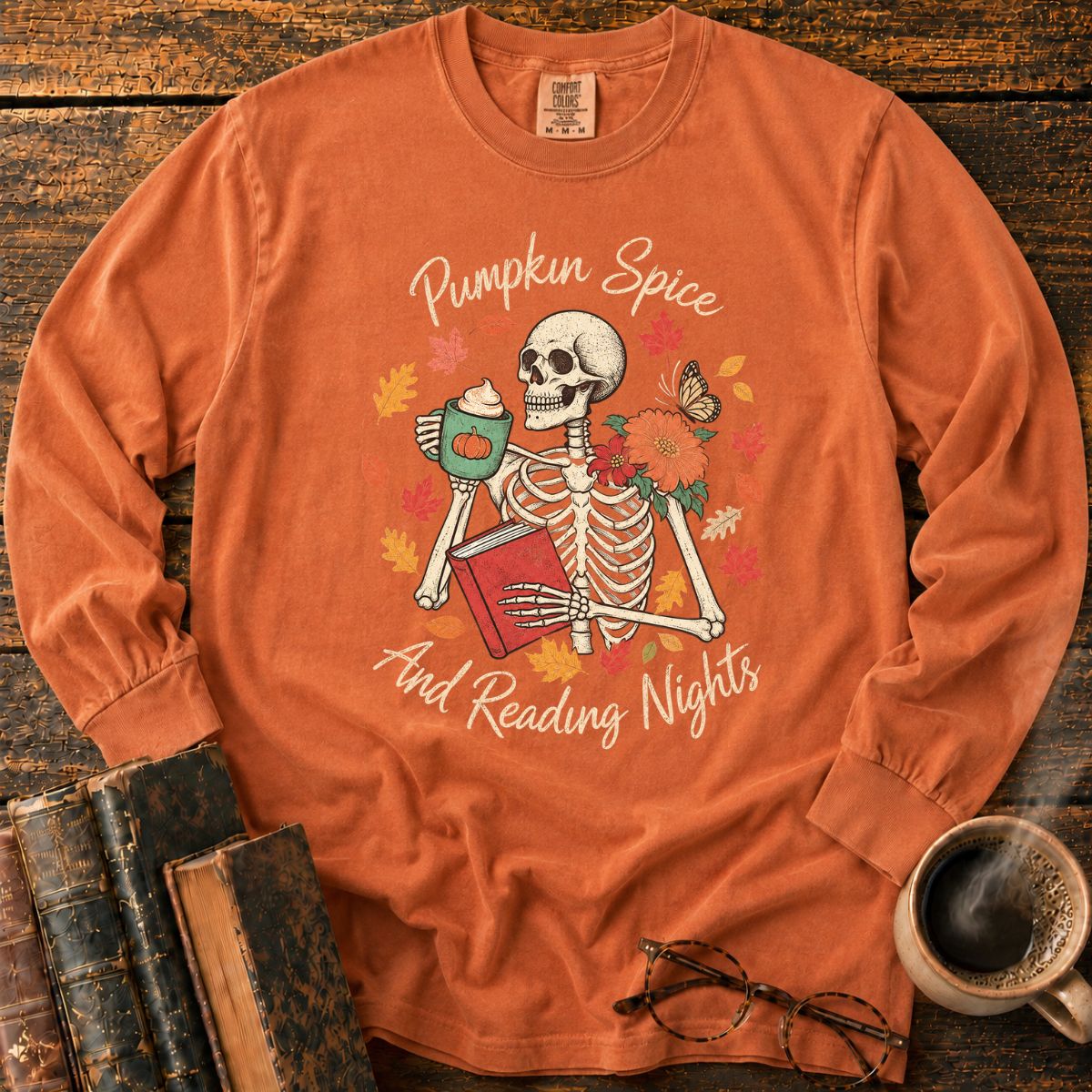 Pumpkin Spice And Reading Nights LS T-Shirt