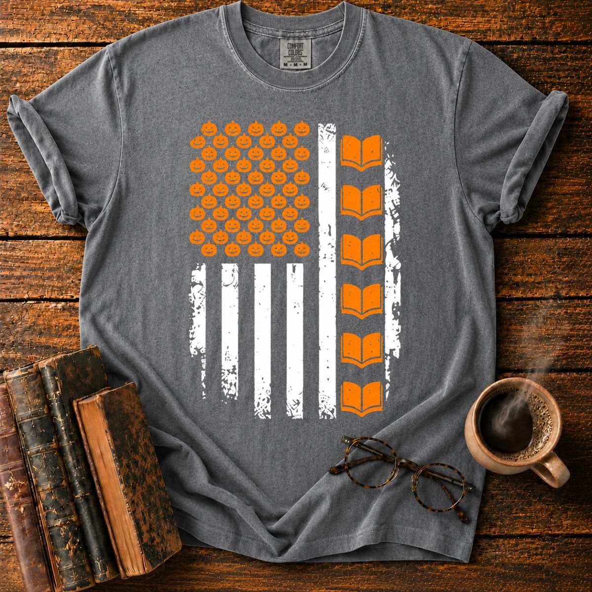Flag Spooky Bookish T-Shirt