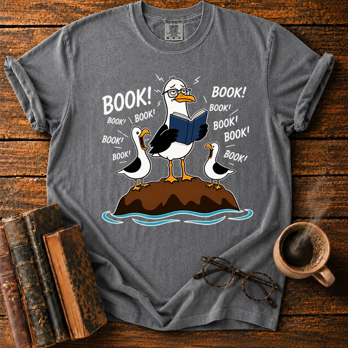 Bookish Seagull Family Chaos T-Shirt