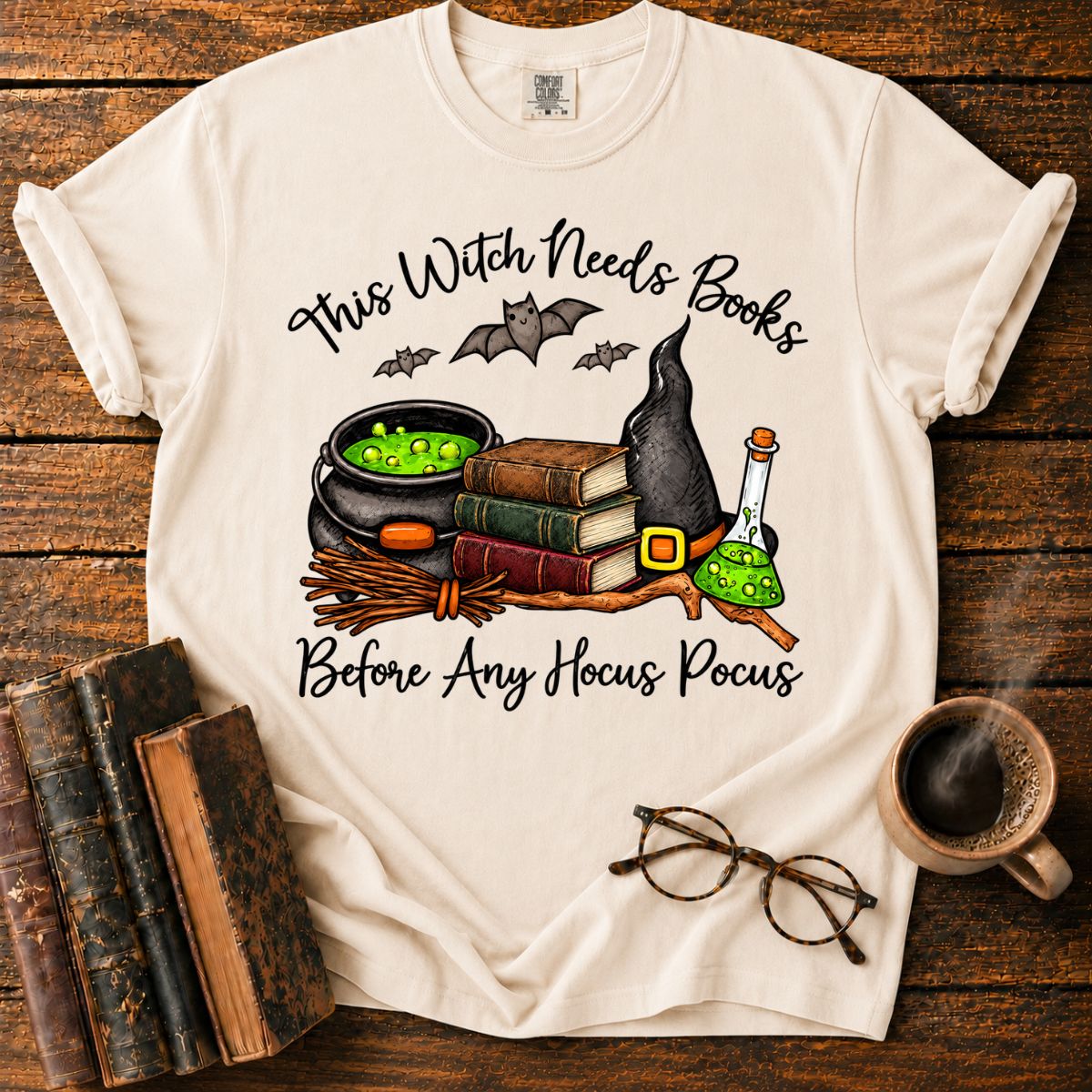 This Witch Needs Vintage Books T-Shirt