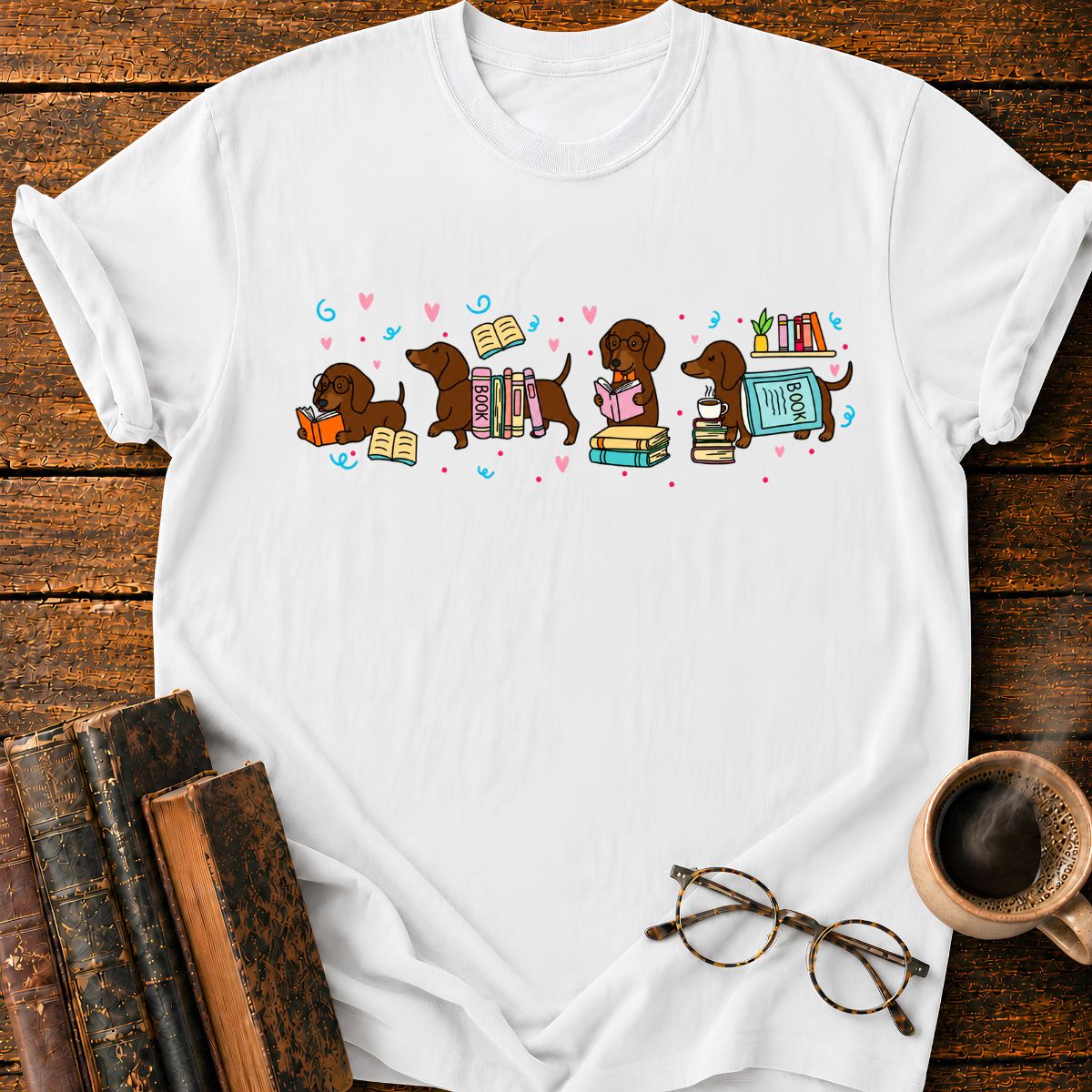Dogs Reading A Book T-Shirt