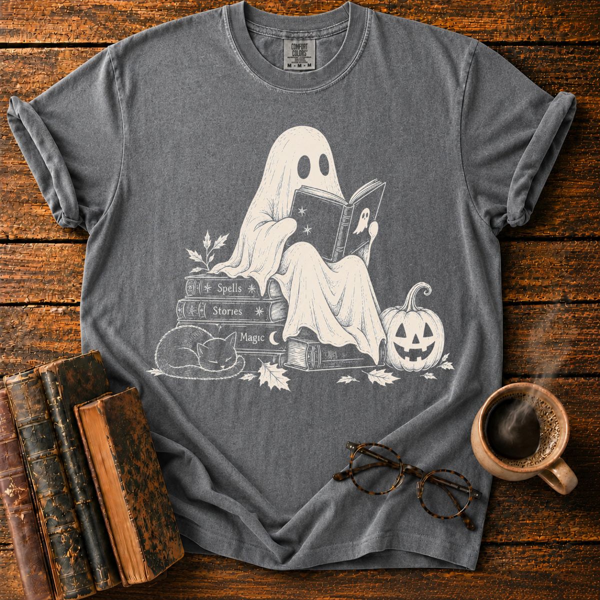 Cozy Ghost’s Halloween Storytime T-Shirt