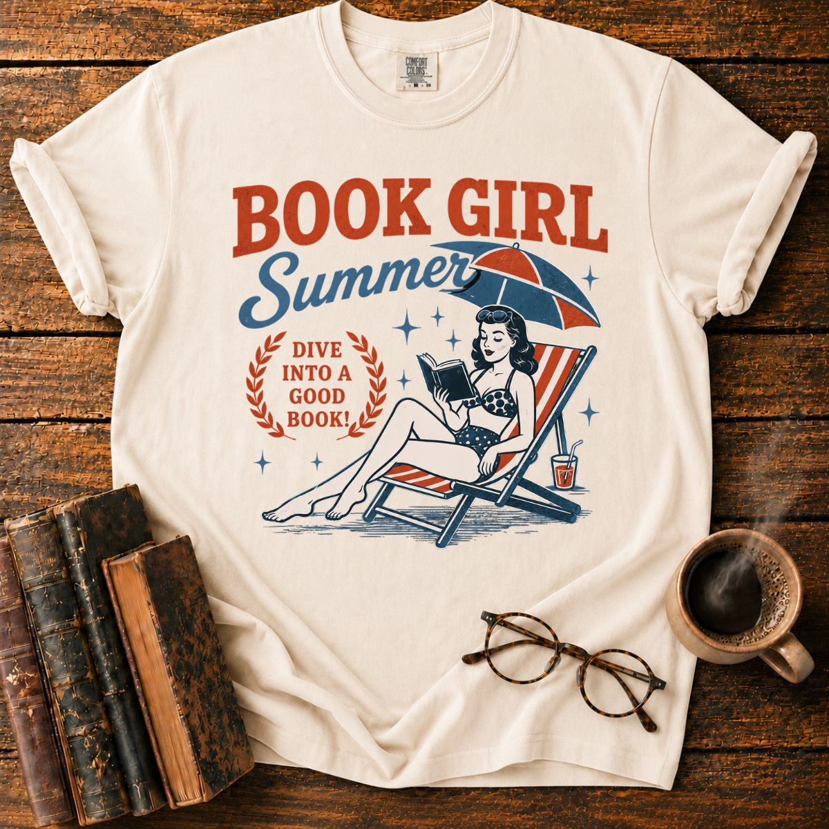 Book Girl Summer Reading Retreat T-Shirt